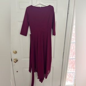 Hi-Low Burgundy Dress